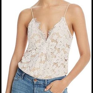 Wayf Lizzie crossover bodysuit lace
